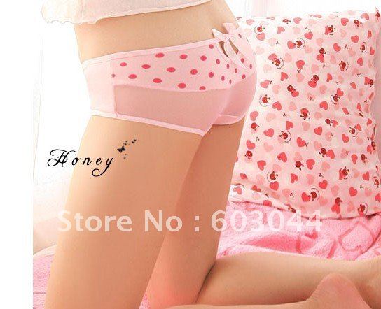 FASHION SEXY LACE WOMAN UNDERWEAR+WOMAN CUTE BRIEF WITH SATIN BOW+LADY BOW LINGARIE PANTIES+FREE SHIPPING(12PCS/LOT) NTWU-005