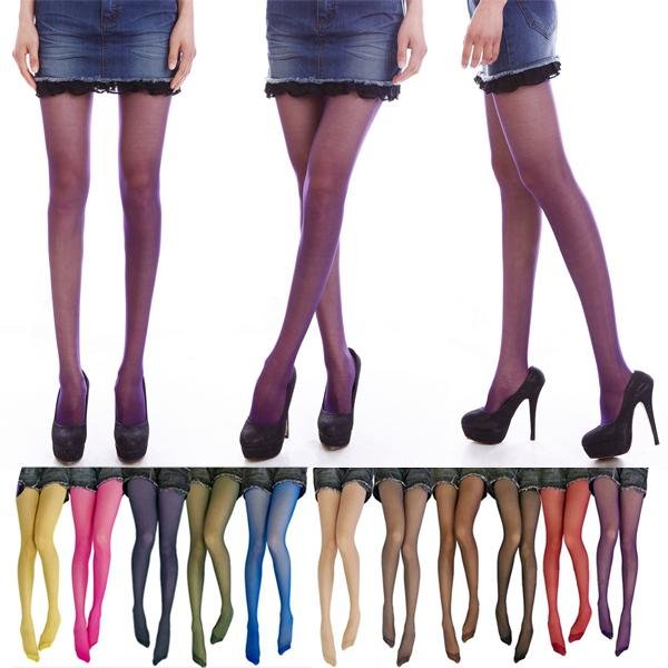 Fashion Sexy Lady 11 Candy Colors Thin Long Pantyhose Stockings Tights Leggings A1576