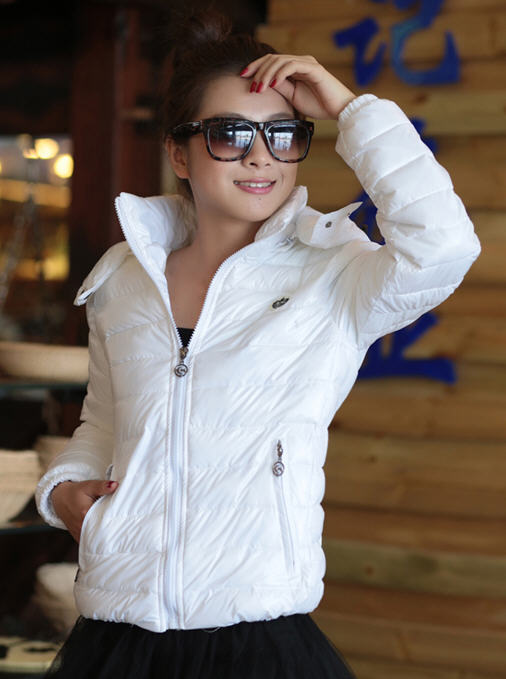 Fashion short design with a hood slim thickening solid color zipper high quality down cotton-padded jacket outerwear female N208