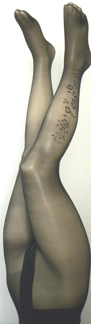 Fashion side printed floral tights sexy sheer tattoo pantyhose  free shipping  Valentine gift great value 2013 new