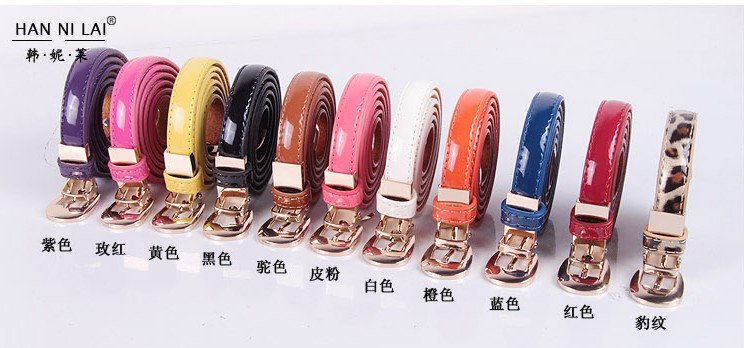 fashion skinny cow leather belt,lady many colors genuine leather belts for clothes wholesale and retails women belt