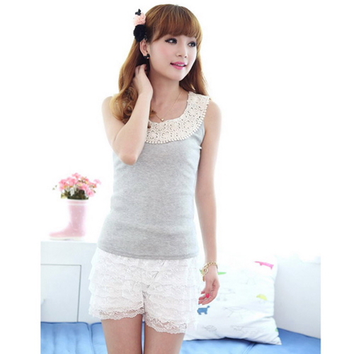 Fashion Skirt Womens Sweet Cute Crochet Tiered Lace Shorts