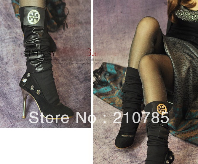 Fashion, skull, leopard head badge, 3 style, woman socks warm boot covers free shipping