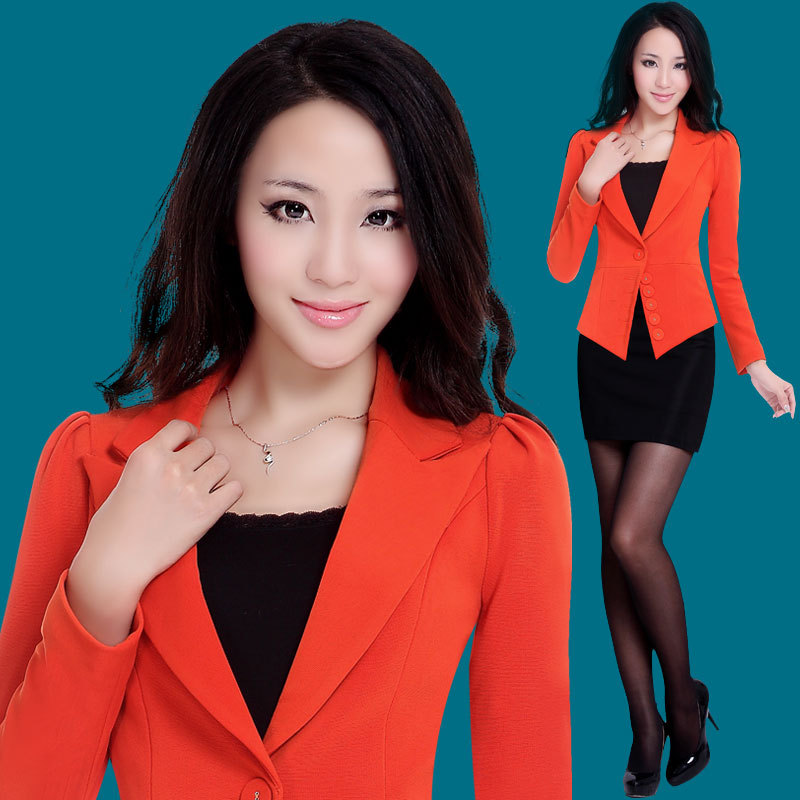 Fashion slim small suit jacket new arrival casual blazer white-collar work wear top