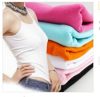 Fashion  soft cotton tank top free color bottoming vest summer/spring sexy suspenders vest  backless sleeveless t-shirt vest B4