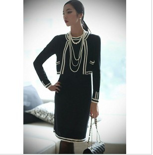 Fashion spring and autumn fashion quality slim set 2 piece set dress