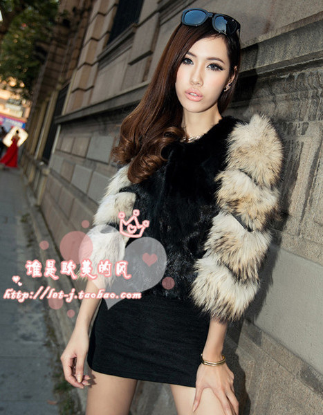 Fashion star style short design outerwear female