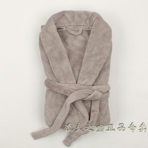 Fashion super soft coral fleece male bathrobe robe sleepwear lounge plus size available