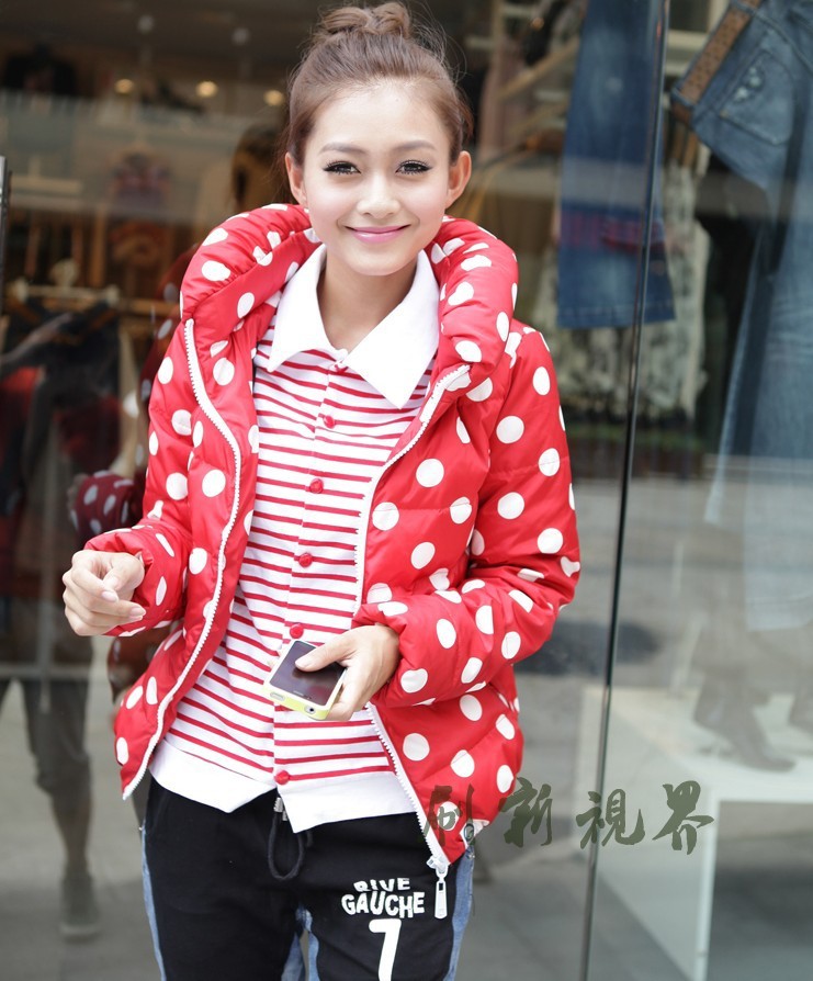 Fashion Sweet white down slim short jacket,Original brand solid winter overcoat