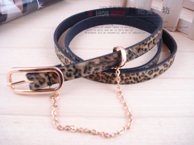 Fashion thin belt decoration belt female metal belly chain genuine leather strap decoration thin belt strap