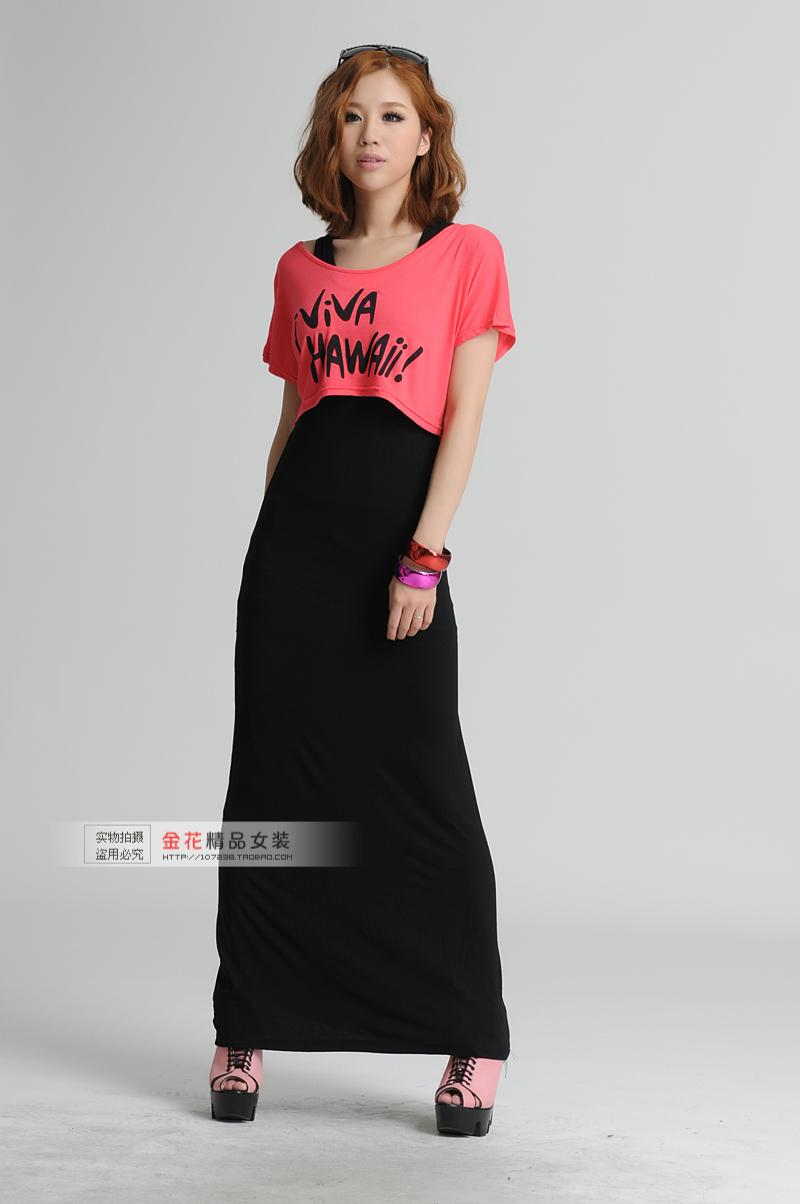 Fashion ultra long suspender skirt bohemia one-piece dress tank skirt full dress one-piece dress step skirtT0009