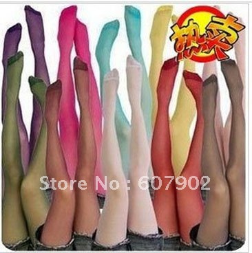 Fashion  ultra-thin transparent coloured tights/candy colors filar socks / # 0137