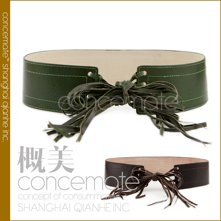 Fashion ultra wide internality women's wide belt cowhide strap personalized genuine leather cummerbund c586