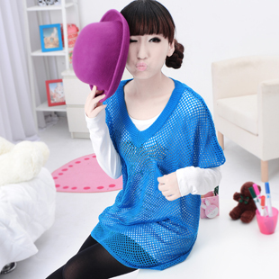 Fashion vampish small pocket decoration handmade knitted short sleeve length fashion