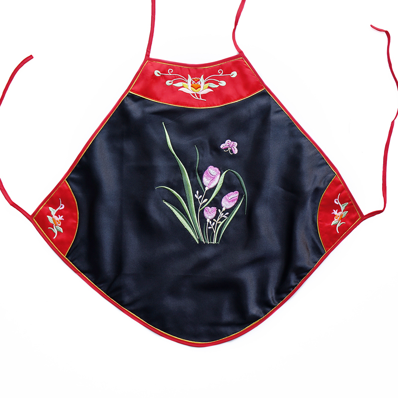 fashion Vintage apron women's embroidered spaghetti strap costume underwear sleepwear women's bellyached orchid