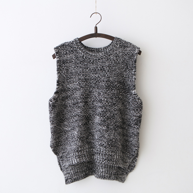 Fashion vintage irregular thickening wool blending vest sweater 1 - 101