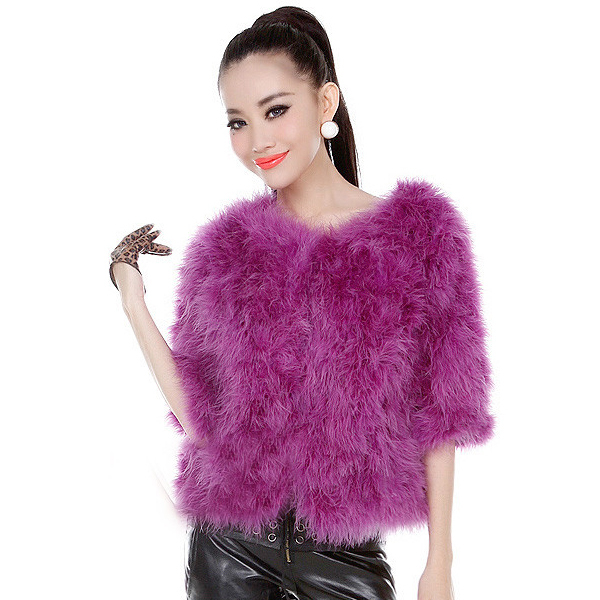 Fashion vintage luxury short design three quarter sleeve ostracods fur fashion outerwear