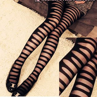 Fashion vintage personality hole socks pantyhose stockings female