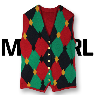 Fashion vintage reminisced wool plaid vest sweater cardigan female bf5