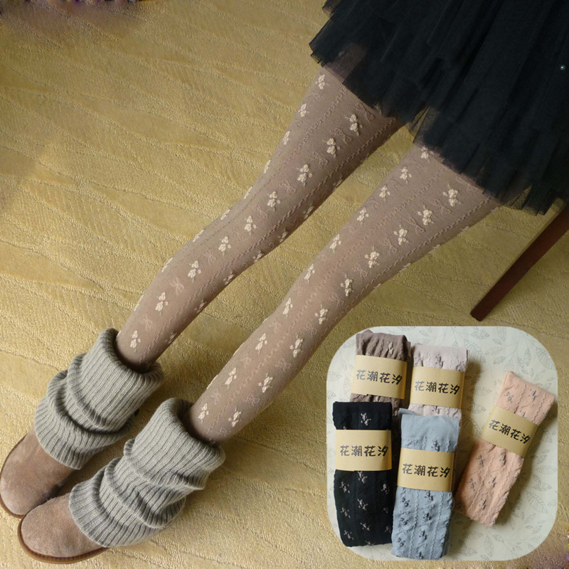 fashion vintage rustic 100% cotton stockings pantyhose autumn and winter