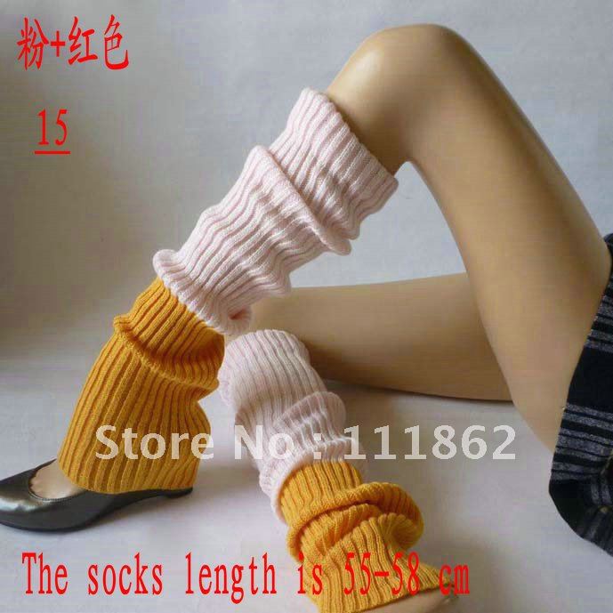 Fashion warm knitted wool socks , leg warmer boot covers