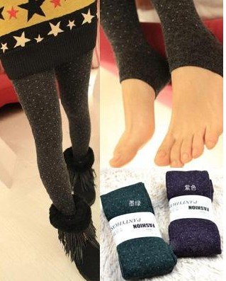 Fashion Warm Winter New Arrival Thicken Woolen Dots Stocking Free Shipping Six Colors