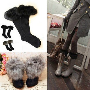 Fashion Winter Long Wool Ful Flanging Women's Socks,Free shipping