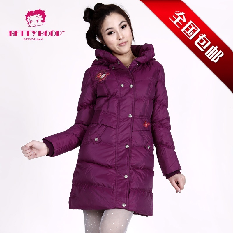 Fashion winter women betty boop medium-long thick down coat