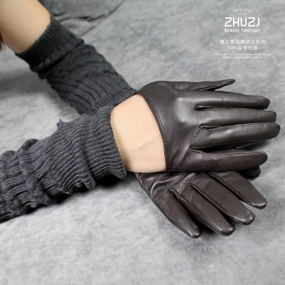 Fashion women leather gloves racerback genuine leather women's leather gloves Women thin