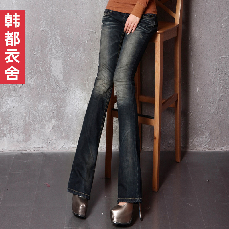 FASHION women's 2012 bell-bottom slim low-waist jeans jw1193 free shipping