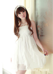 Fashion women's 2012 sweet chiffon spaghetti strap trend one-piece dress clothes