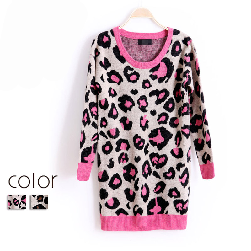 Fashion women's 2013 leopard print loose pullover sweater ax071 free shipping