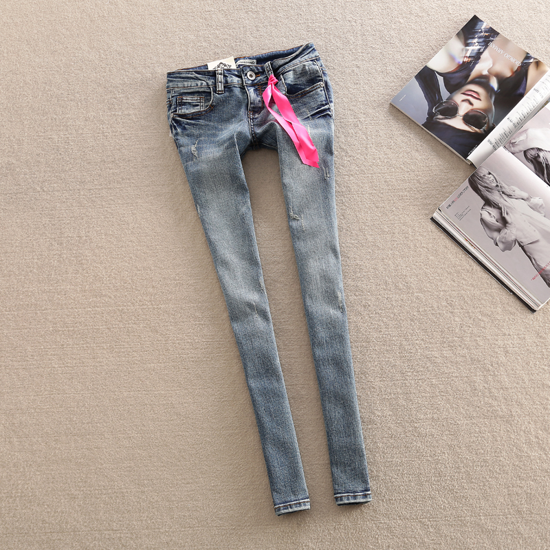 Fashion women's 2013 new arrival primaries elastic quality denim skinny jeans pencil pants female trousers