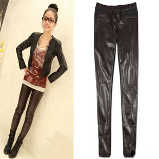 fashion Women's autumn 86520 fashion all-match leather patchwork casual legging cheap