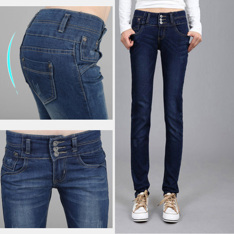 Fashion women's elastic low waist leisure jeans,denim jeans for the women, free shipping, W155