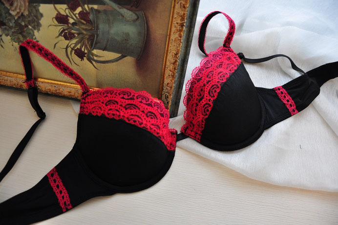 Fashion women's lace v thin cup bra sex ladies underwear