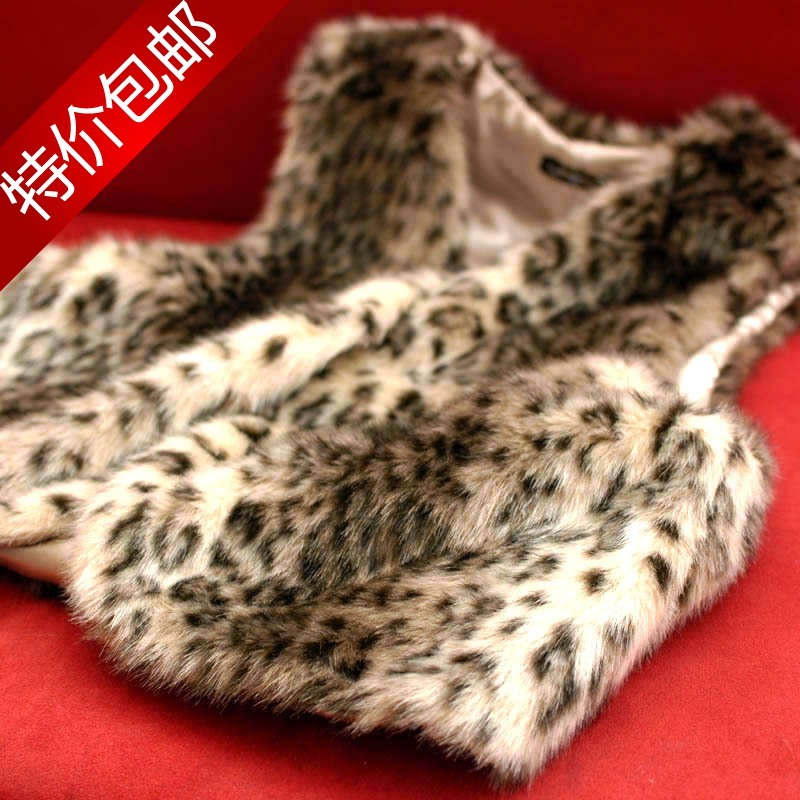 Fashion women's slim faux vest leopard print vest short design coat