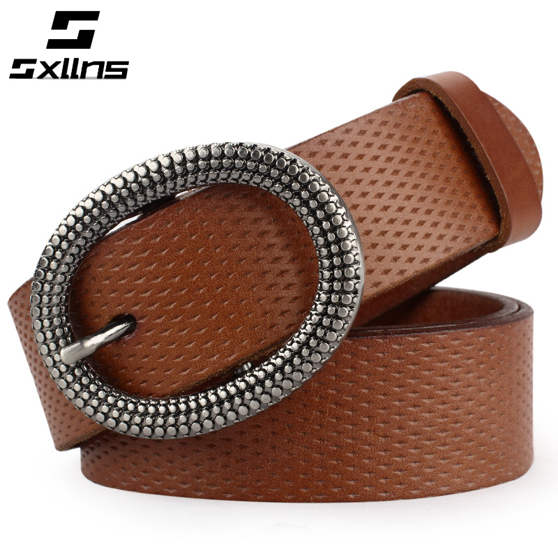 Fashion Women strap genuine leather strap female belt first layer of cowhide all-match vintage pin buckle