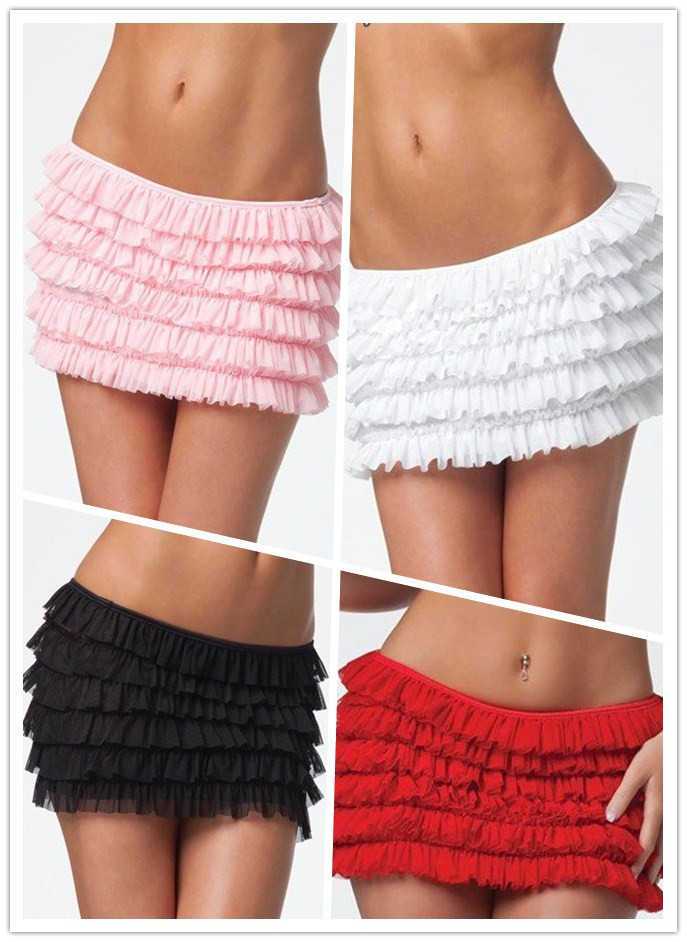 Fashion Womens Sweet Cute  Lace sexy miniskirt ,four colour,black. pink white red  PA304---free shipping