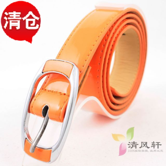 Fashionable casual 2013 women's pin buckle japanned leather belt candy color strap all-match belt