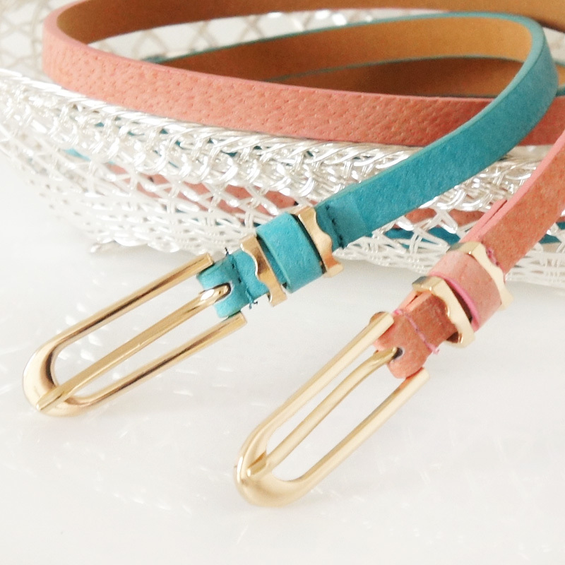 Fashionable casual all-match women's thin belt genuine leather strap Women r1282