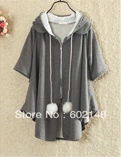 Fast free shipping by Swiss Post Air Mail 1pcs /lot high quality plus size loose women's coat