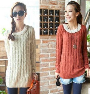 Fast&Free Shipping wholesale Korean fashion New arrival Lovely Sweet Beads sweater women clothing ladies Pullover sweatres