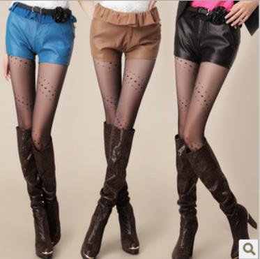 FastFree Shipping wholesale Korean new arrival 2012 fashion PU leather shorts women pants with belt short trousers