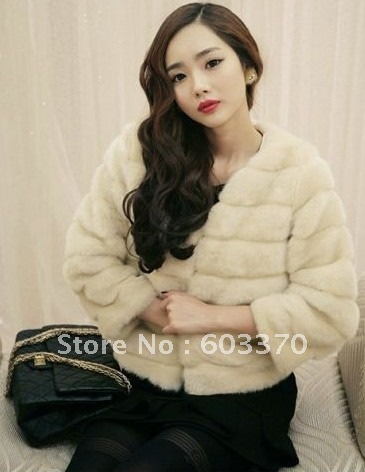 faux fur coat women short design overcoat