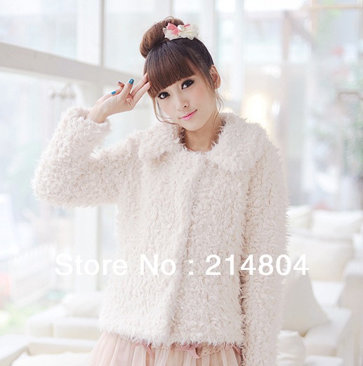 Faux fur lining women's fur coats winter warm short coat jacket clothes wholesale  SN-016