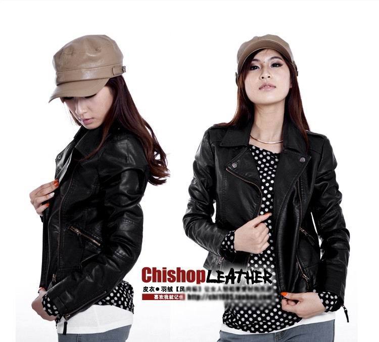 Faux Leather lady Pu Jacket Short Design Small Coat 2013 Lady Fashion WomanJacket Free Shipping