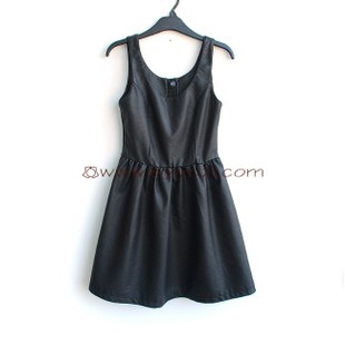 faux one-piece dress vintage slim waist leather skirt PU one-piece dress