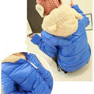 Female 2013 spring cartoon panda hat candy solid color long-sleeve cardigan cotton-padded jacket outerwear