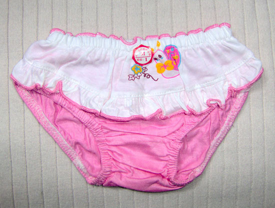 Female child laciness panties child 100% cotton panties combed cotton 3 - 8 briefs 3 12.5